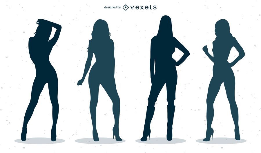 Sexy Fashion Model Silhouette Pack Sexy Fashion Model Silhouette Pack