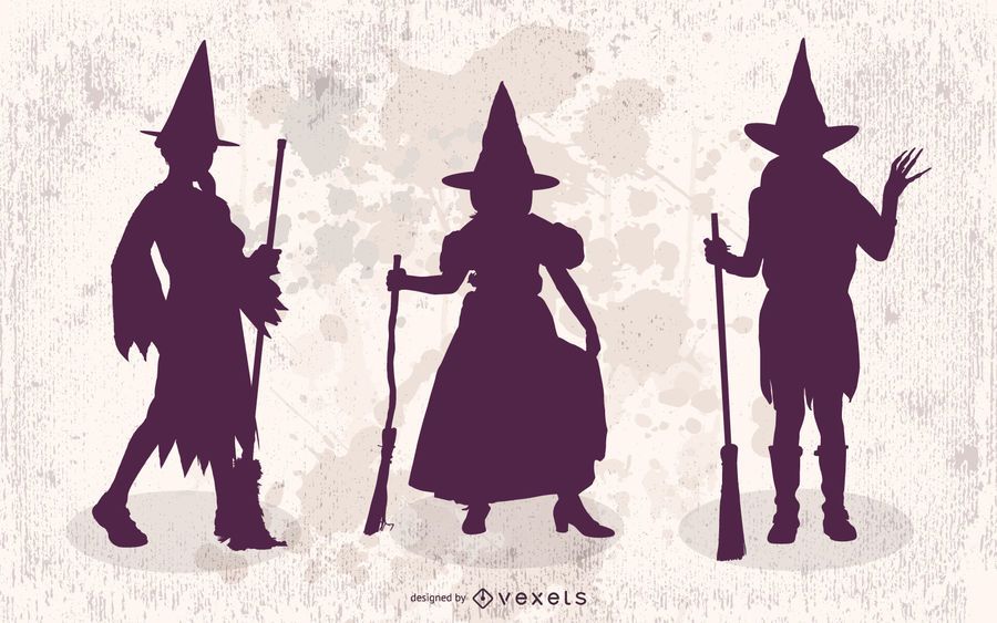 3 Girls in Halloween Witch Costumes 3 Girls in Halloween Witch Costumes