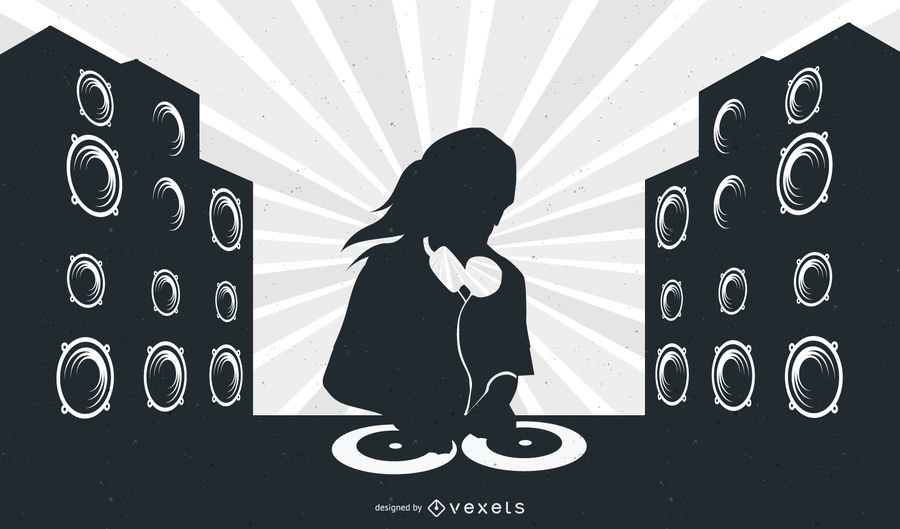 Layout Musical com DJ Girl Layout Musical com DJ Girl