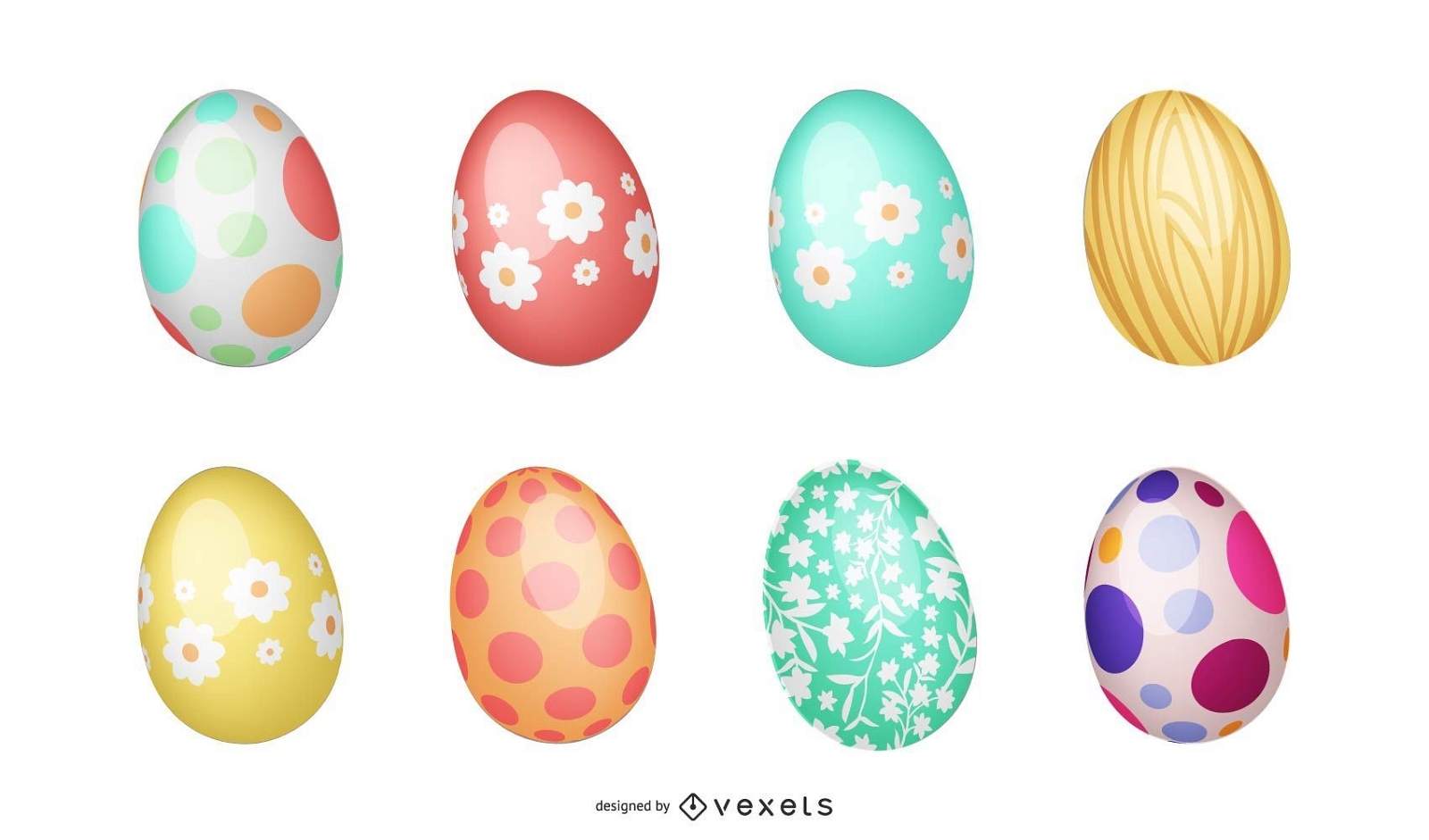 Paquete de huevos de Pascua coloridos