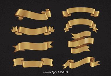 Decorative Golden Ribbon Pack Decorative Golden Ribbon Pack