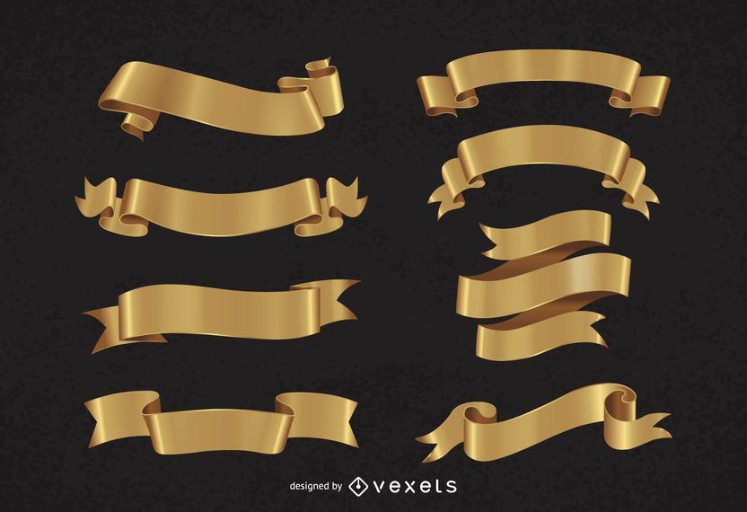 Decorative Golden Ribbon Pack Decorative Golden Ribbon Pack