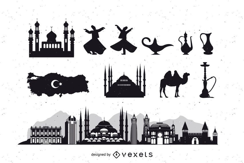 Turquía Estambul Icon Pack silueta Turquía Estambul Icon Pack silueta