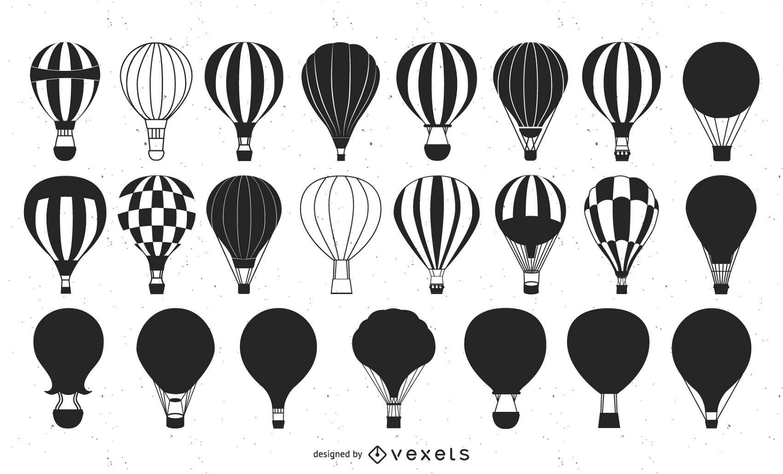 Pacote de vários balões de ar