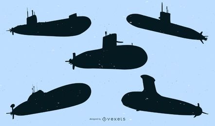 Barco submarino silueta silueta Barco submarino silueta silueta
