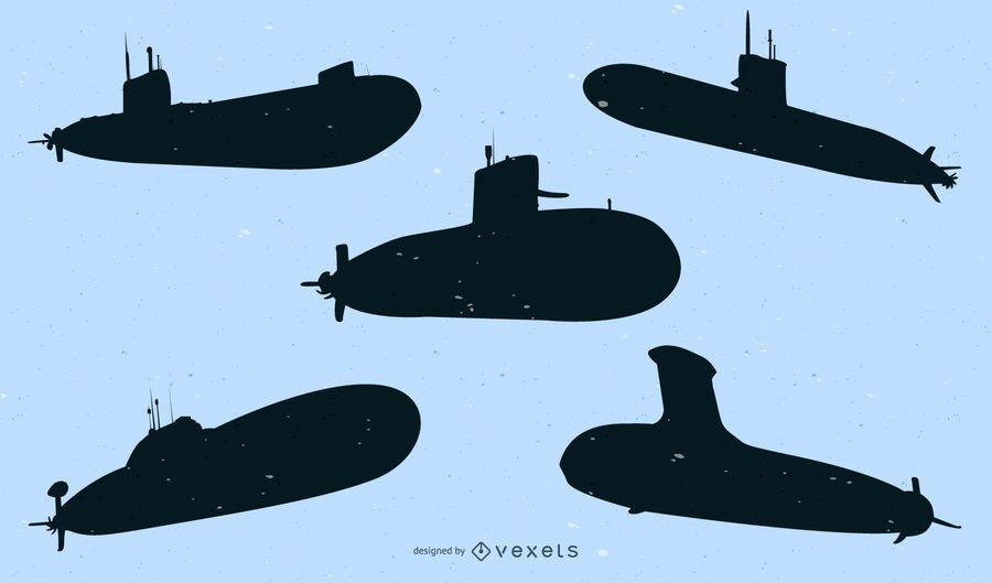 Submarine Ship Pack Silhouette Submarine Ship Pack Silhouette