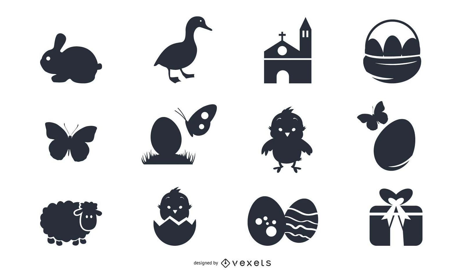 Ostern Symbol Pack Silhouette