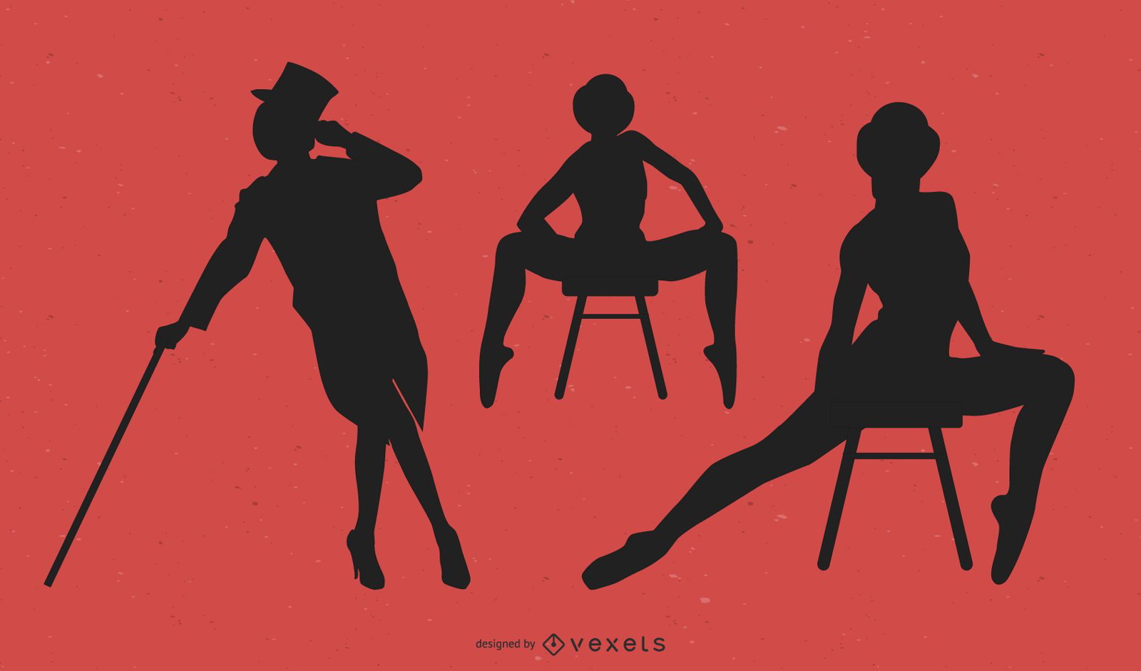 Jazz Dancers Pack Silhouette