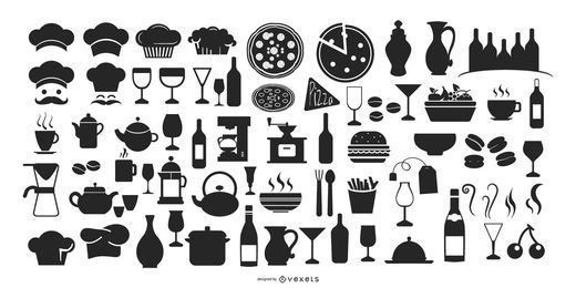 Paquete de iconos creativos de Cafe Restaurant