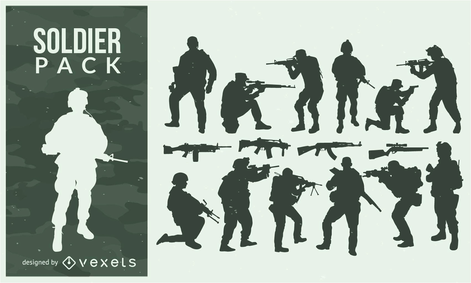 Soldier & Weapon Pack Silhouette