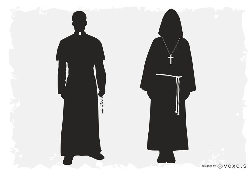 Priester und Robe Pack Silhouette Priester und Robe Pack Silhouette