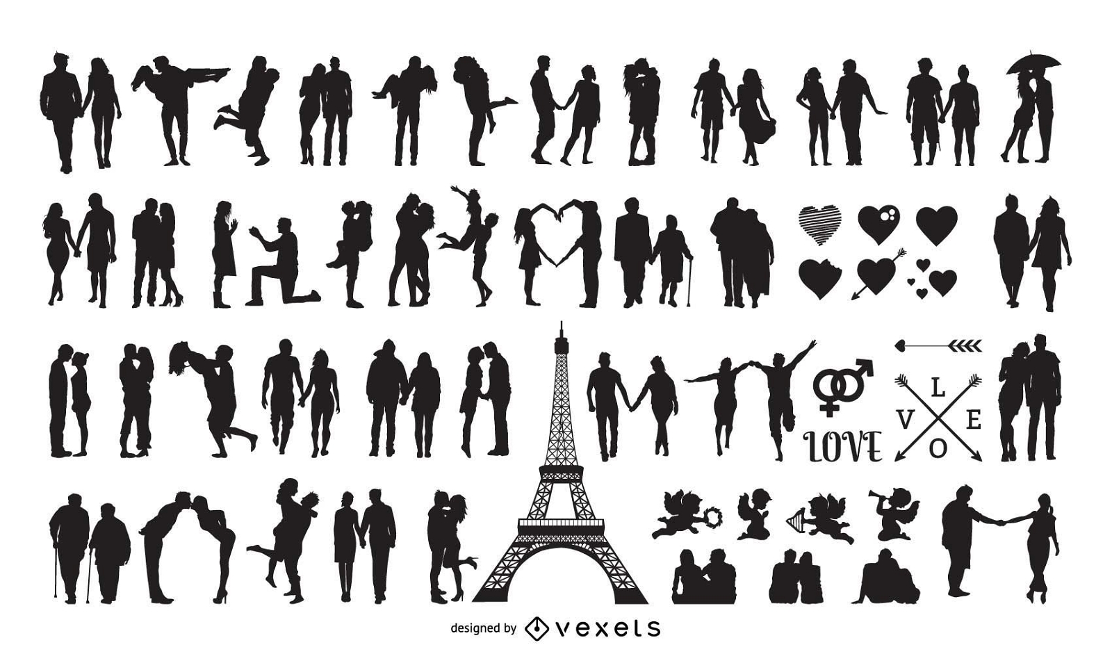 Romantic Love Couples Pack Silhouette