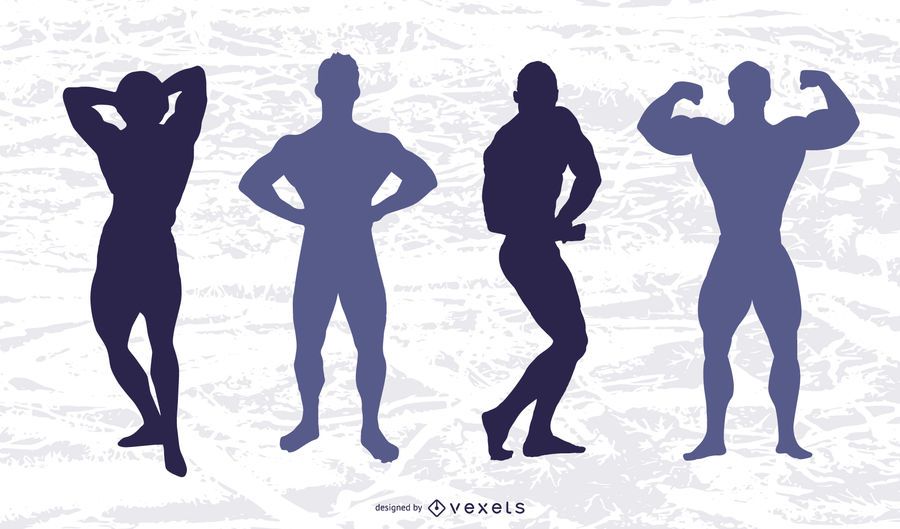 Body Builder Set Silhouette Body Builder Set Silhouette
