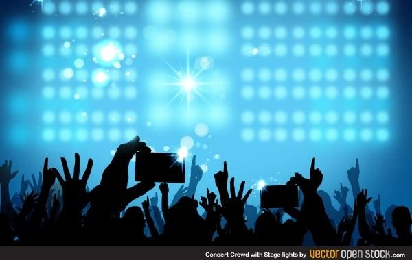 Multitud de conciertos con luces de escenario. Multitud de conciertos con luces de escenario.