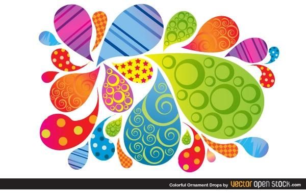 Adorno de colores gotas Adorno de colores gotas
