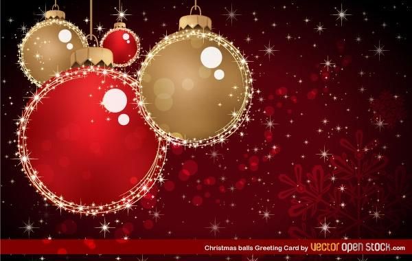 Christmas balls greeting card Christmas balls greeting card