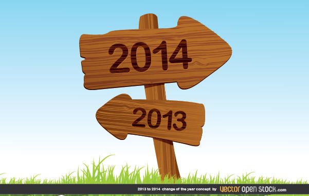 2013 to 2014 change of the year concept 2013 to 2014 change of the year concept