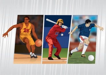 Sportsmen cards -baseball-basketball-football
