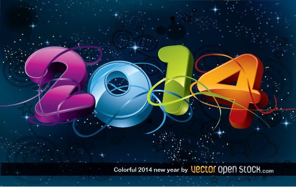 Colorful 2014 new year Colorful 2014 new year