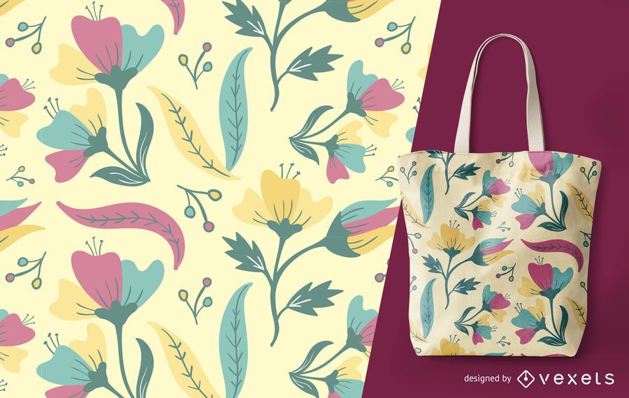 Teste padrão floral verão detalhada Teste padrão floral verão detalhada