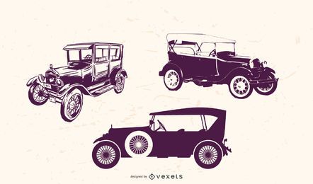 Oldtimer-Paket mit Grunge-Detail