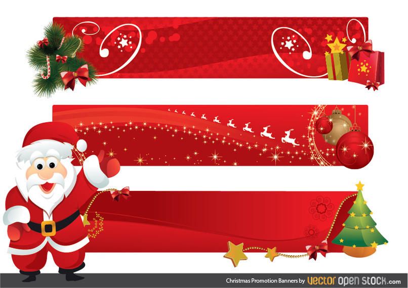 Christmas Promotion Banners - Vector Download