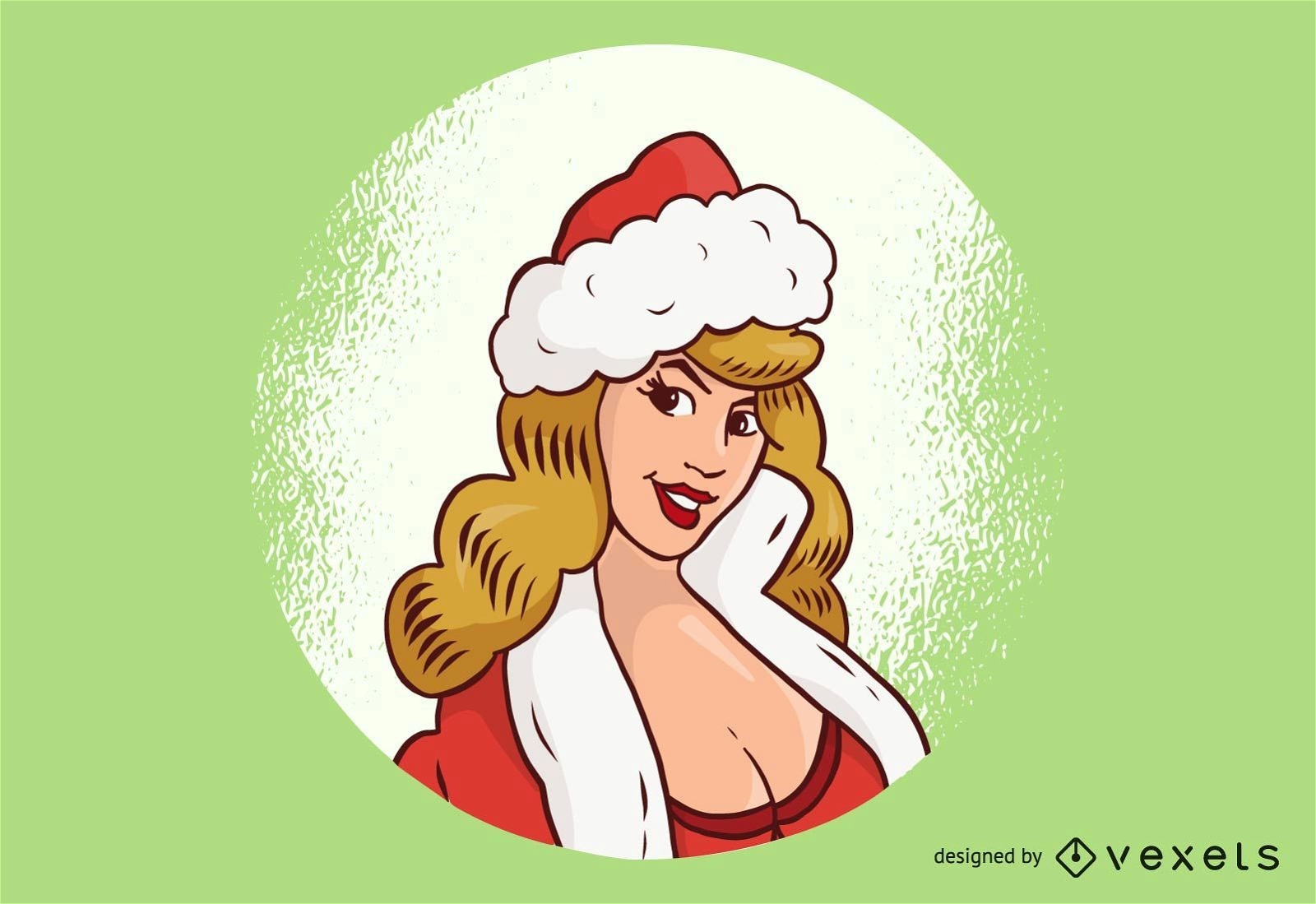 Sexy Gesicht von Santa Girl