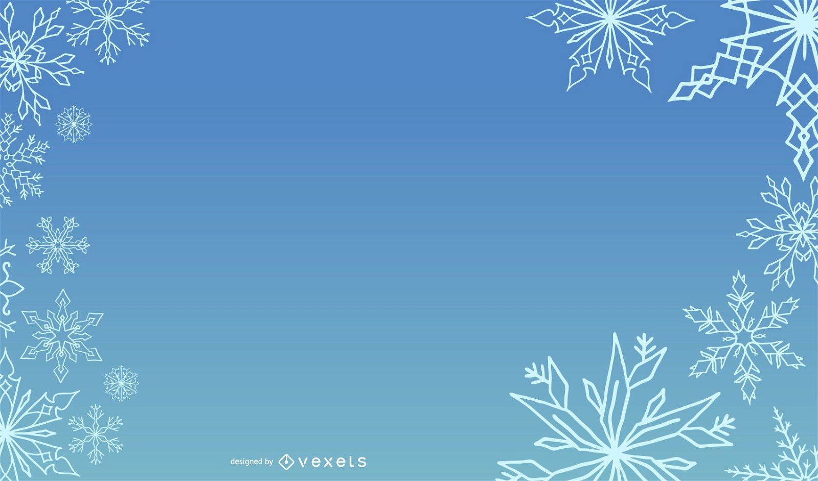 Blaues schneebedecktes Schablonen-Weihnachtslayout