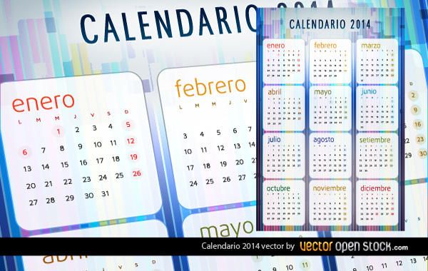 Calendario 2014 en español Calendario 2014 en español