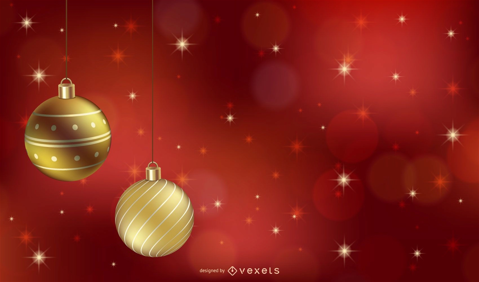 Christmas Ornaments sparkly illustration