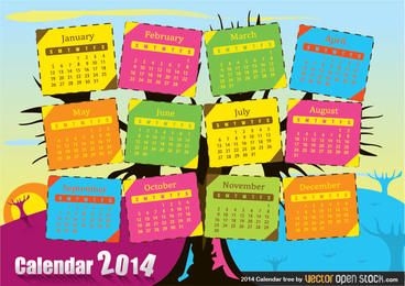 Árbol de calendario 2014