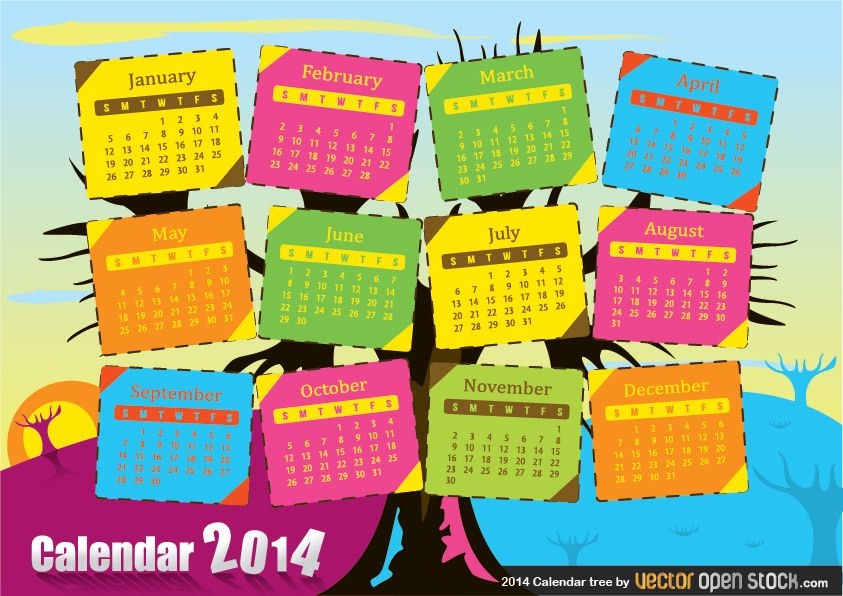 2014 Calendar Tree