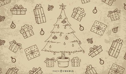 Design de natal vintage sujo