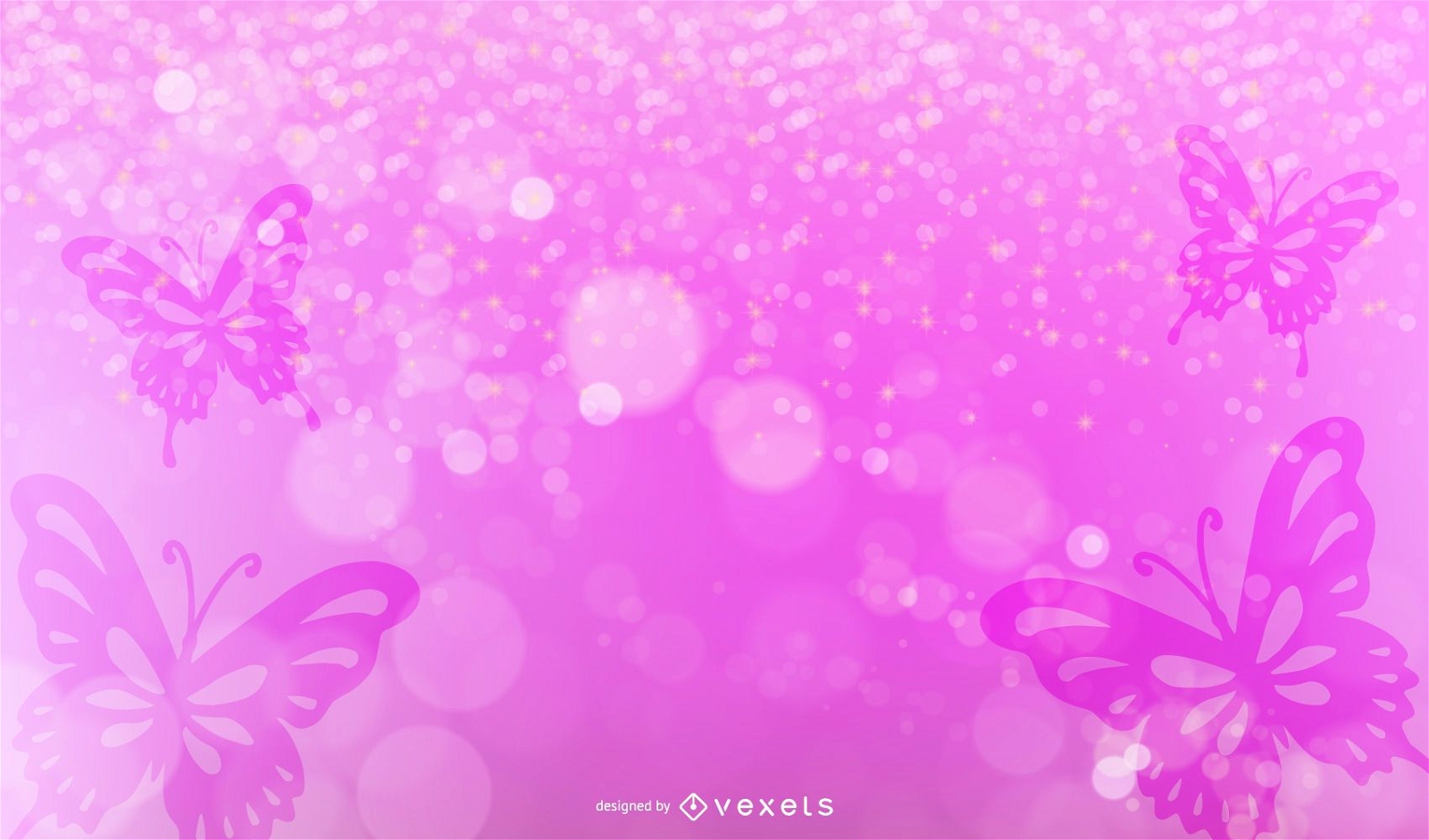 Abstract Sparkling Background with Butterfly