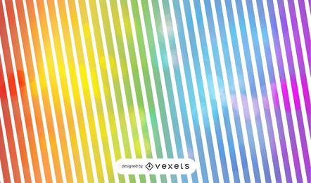 Stripy Rainbow Background with Bubbles