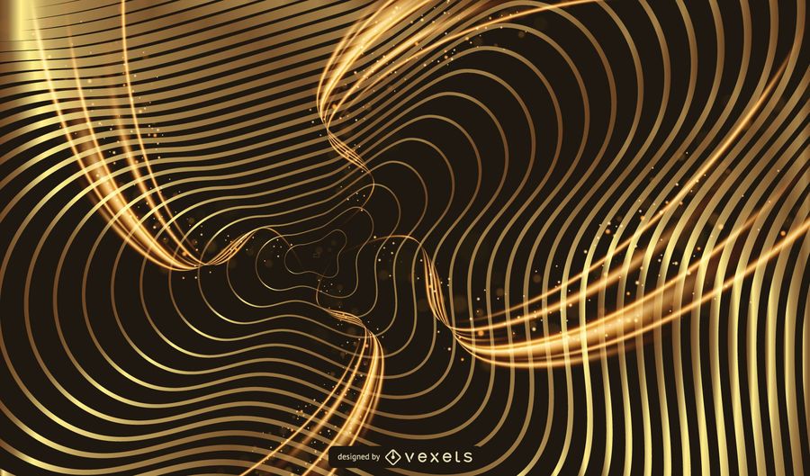 Fundo de espumante dourado listras onduladas Fundo de espumante dourado listras onduladas