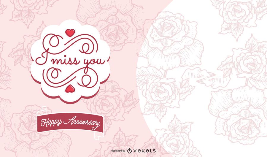 I Miss You Anniversary Card Design I Miss You Anniversary Card Design