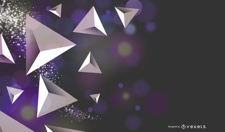 Abstract 3D Pyramid Vector Design