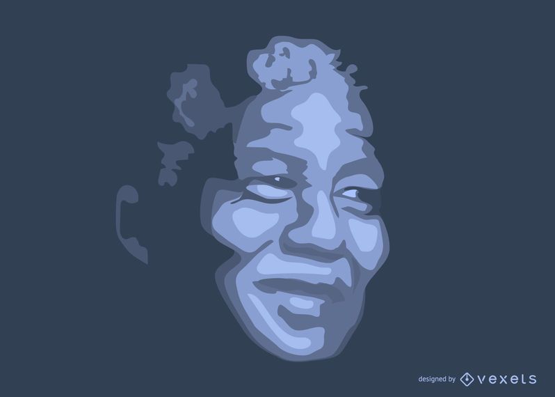 Sketchy Nelson Mandela Tribute Vector Download