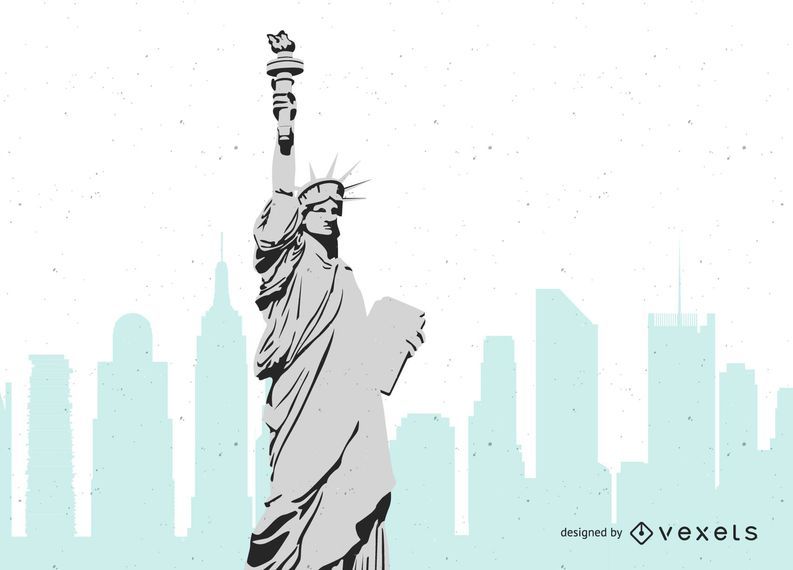 Estátua da Liberdade em Preto e Branco Estátua da Liberdade em Preto e Branco