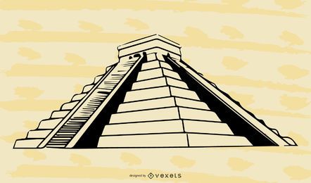 Diseño de Vector plano de pirámide maya