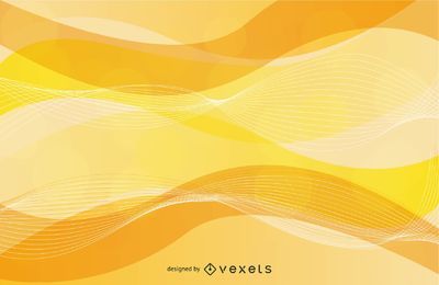 Wavy Spiral Line Yellow Background