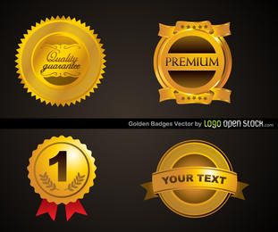 Four Golden Badges Template
