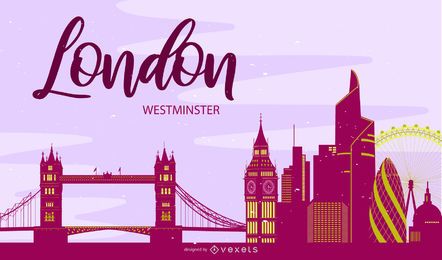 Westminster Skyline London Silhouette