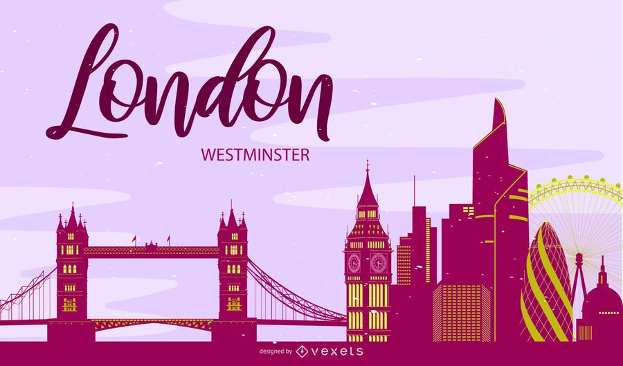 Westminster Skyline London Silhouette Westminster Skyline London Silhouette