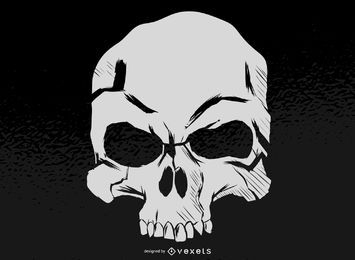 Evil Silhouette Skull