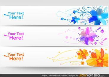 Weiches Blumenbannerset