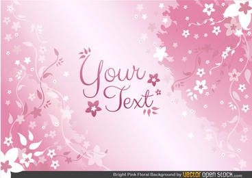 Fondo de texto y floral rosa de ensueño
