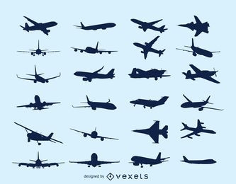 Flying Aircraft Pack Silhouette