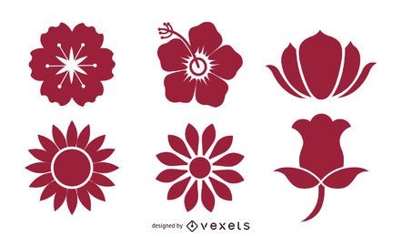Blooming Flower Pack Silhouettes